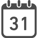 月のカレンダーのアイコン